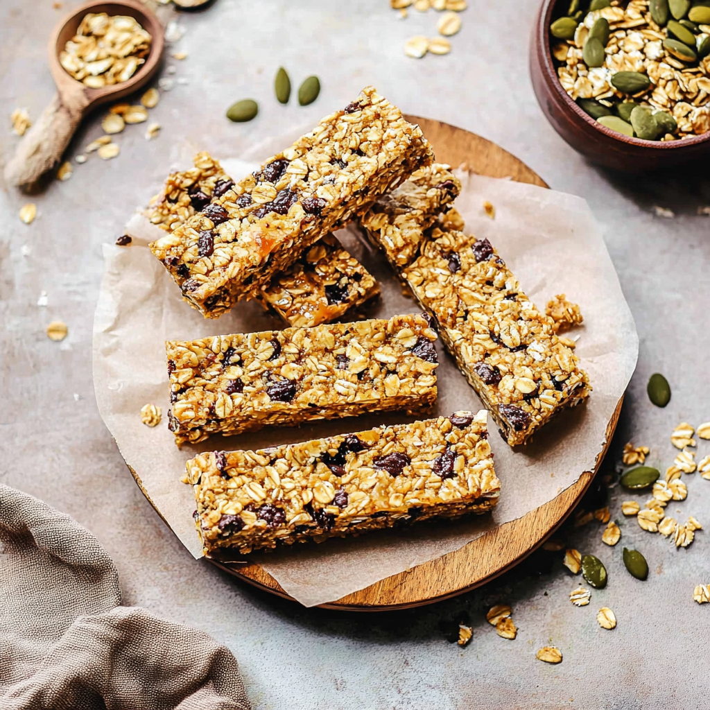 Recipe preparation for Homemade Granola Bars No-Bake