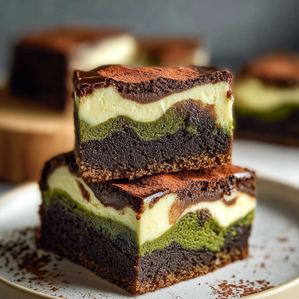 Matcha Cheesecake Swirl Brownies recipe - delicious and easy to make