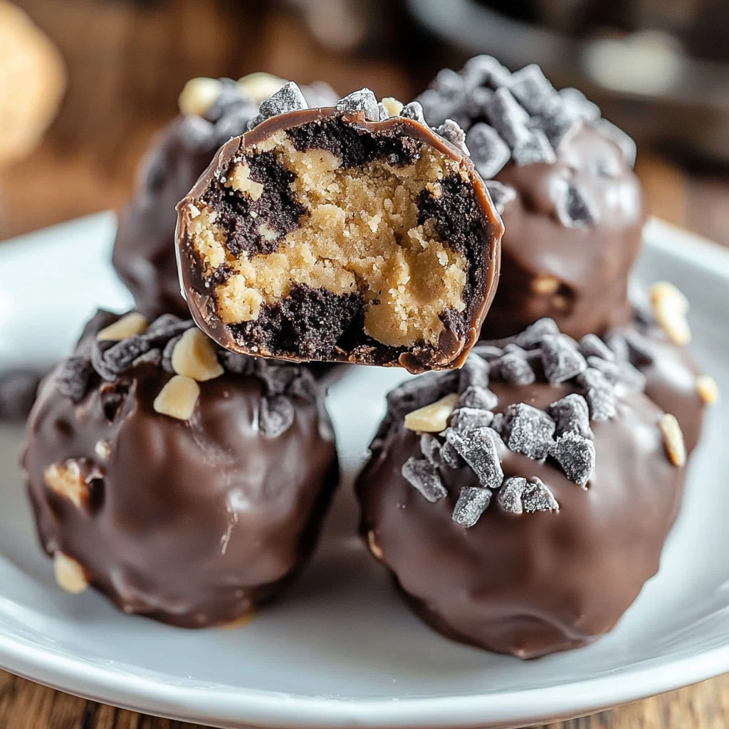 Recipe preparation for Peanut Butter Oreo Truffles
