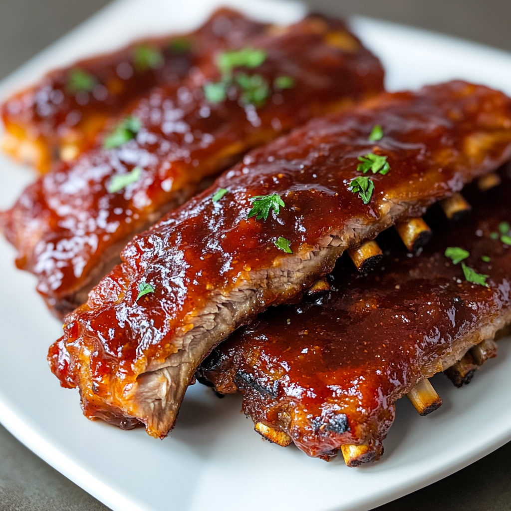 Recipe preparation for Slow Cooker BBQ Ribs